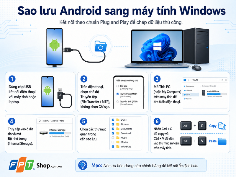 cách sao lưu dữ liệu trên điện thoại android 3
