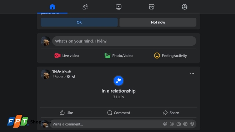 bài viết hẹn hò trên Feed