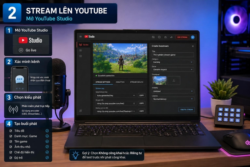 cách stream game lên youtube hình 4