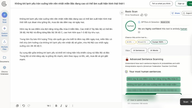 Cách sử dụng GPTZero bước 3