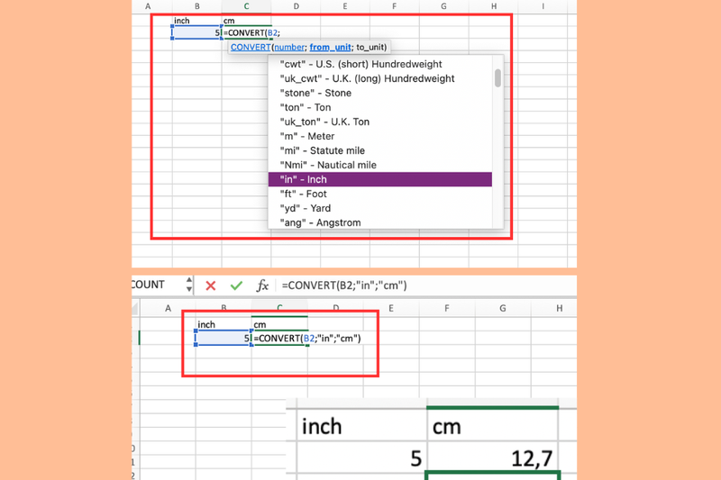 cách sử dụng hàm CONVERT trên Excel (3)
