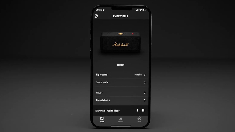 Nên tải xuống và ứng dụng Marshall Bluetooth