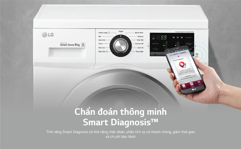 cách sử dụng máy giặt LG Inverter Direct Drive 9kg - 1