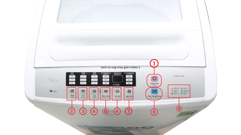 Bảng điều khiển máy giặt Midea cửa trên