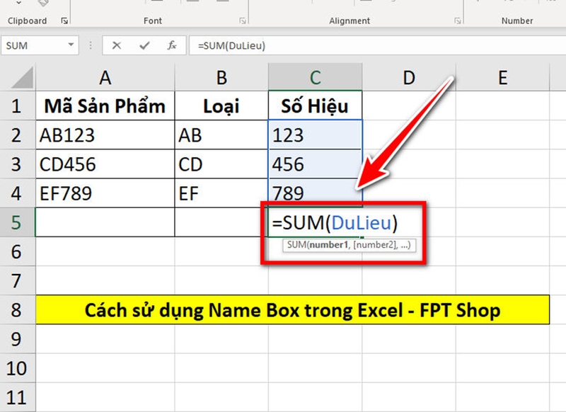 Cách sử dụng Name Box trong Excel - 06
