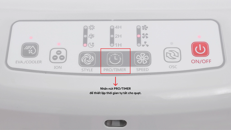 Cách sử dụng chế độ hẹn giờ của quạt hơi nước Midea
