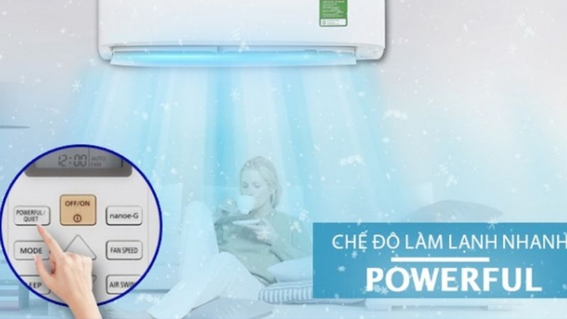 Chế độ Powerful làm lạnh nhanh