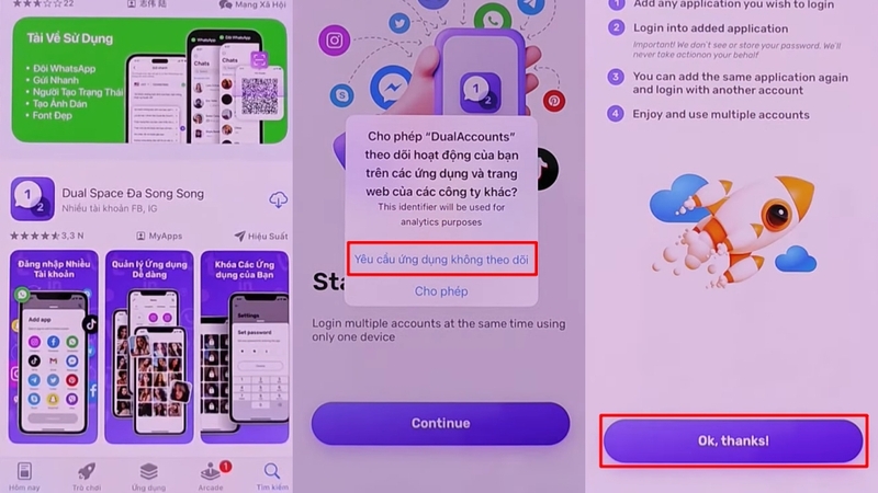 Tái app Dual Space Đa Song Song