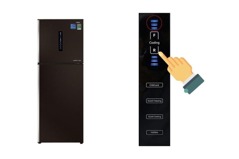Với tủ lạnh Aqua có bảng điều khiển
