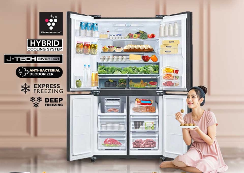 C&aacute;ch sử dụng tủ lạnh Sharp 4 cửa - 02