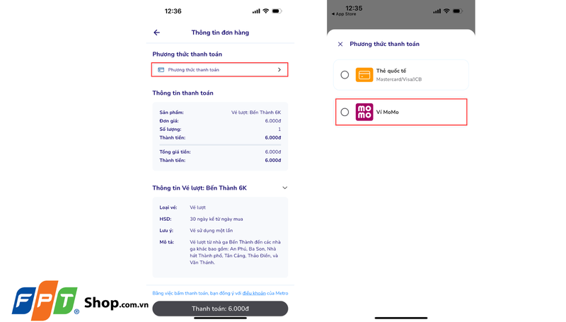 Cách mua vé tàu Metro trên app HCMC Metro 3