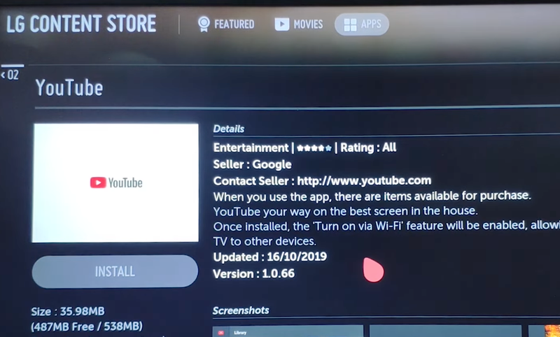 c&aacute;ch sử dụng Youtube tr&ecirc;n Smart tivi LG - H&igrave;nh 4