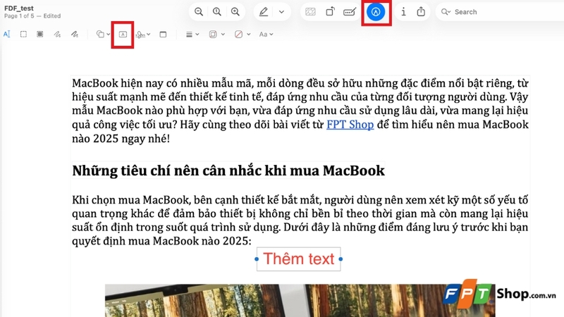 Thêm văn bản vào file PDF