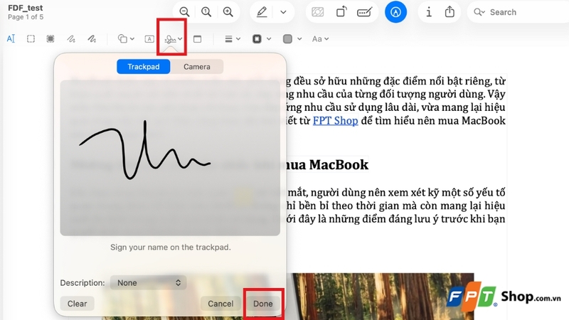 Chèn chữ ký vào file PDF