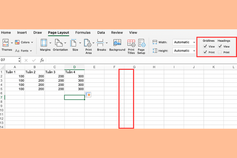 Cách sửa lỗi mất khung in trong Excel (2)