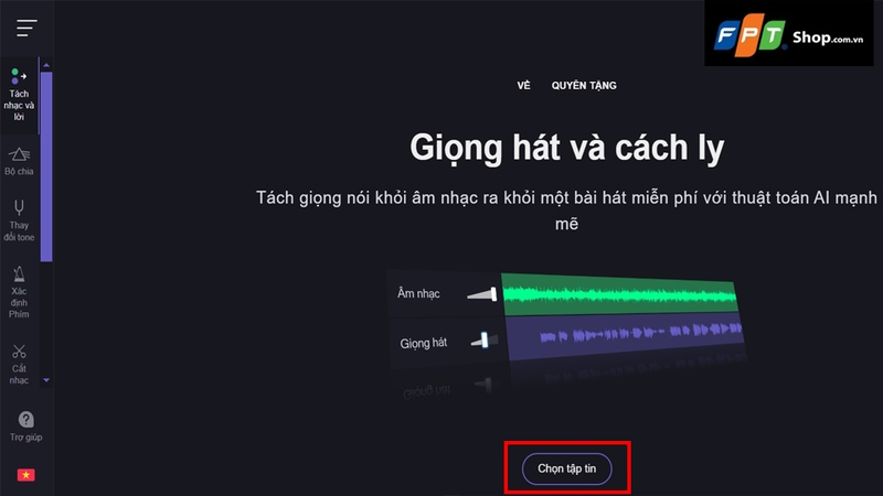 Vocal Remover chuyên biệt trong việc tách giọng hát ra khỏi bài hát hoặc video
