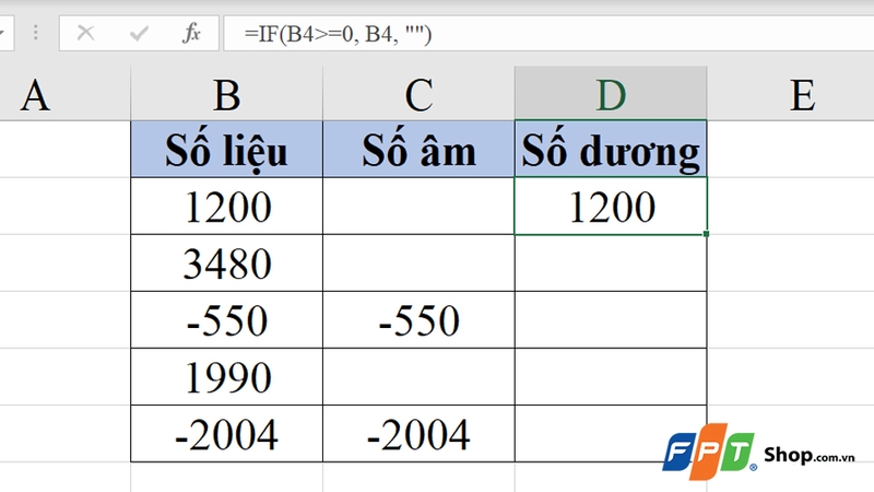 Kết quả hiển thị sau khi nhấn Enter