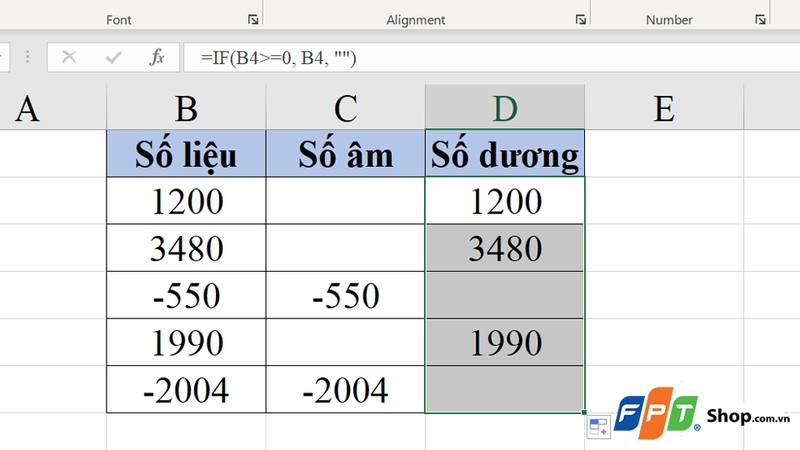 Kéo công thức xuống các ô bên dưới để hiển thị kết quả
