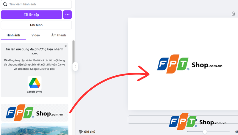 Sử dụng nút Tải tệp lên 2