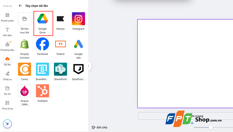 Cách tải ảnh lên Canva từ các dịch vụ đám mây 2