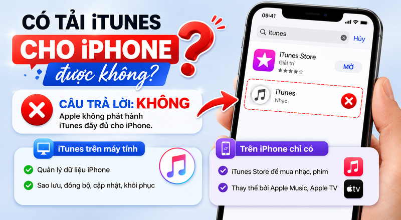 Có cách tải iTunes cho iPhone không?