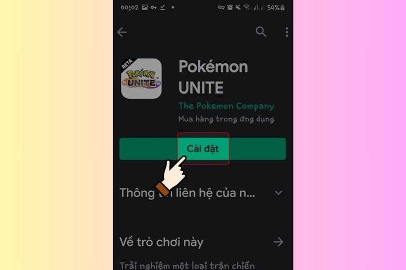 Tiến hành bước cài đặt trò chơi