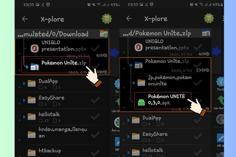 Giải nén file Pokémon Unite.zip