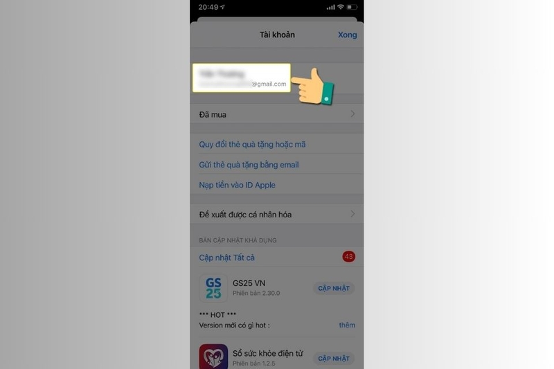 Thực hiện thao tác theo hướng dẫn