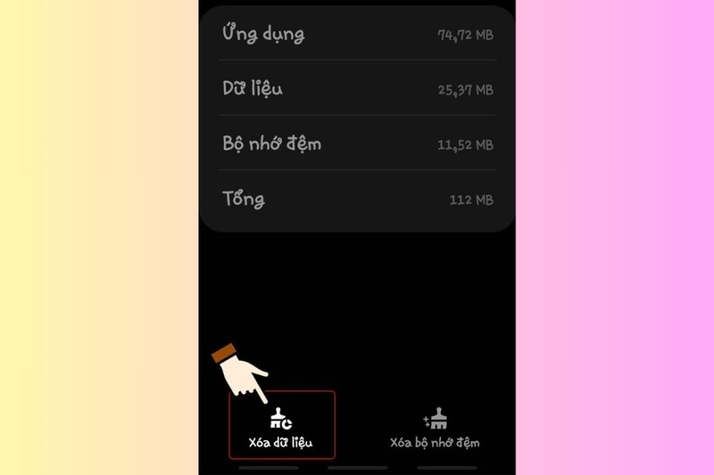 Xóa dữ liệu và bộ nhớ cache
