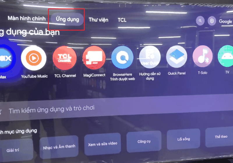 cách tải và cài đặt TV360 trên tivi Tcl -1