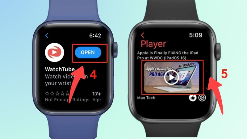 cách tải YouTube cho Apple Watch 5