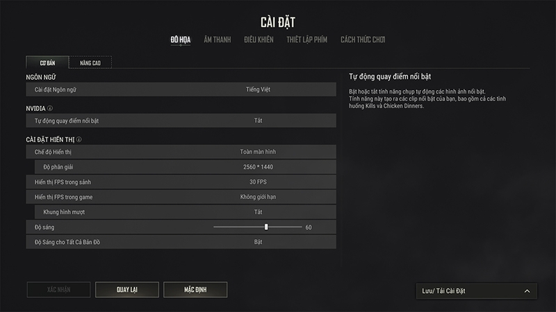 Cách tăng FPS PUBG 1