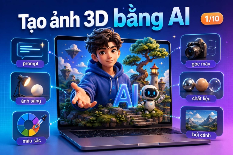 Cách tạo ảnh 3D bằng AI ảnh 1