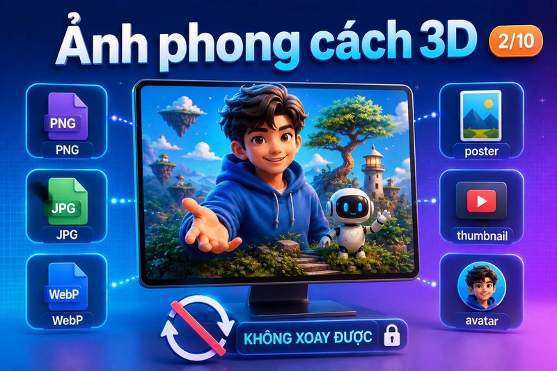 Cách tạo ảnh 3D bằng AI ảnh 2