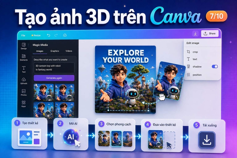 Cách tạo ảnh 3D bằng AI ảnh 8