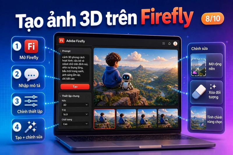Cách tạo ảnh 3D bằng AI ảnh 9