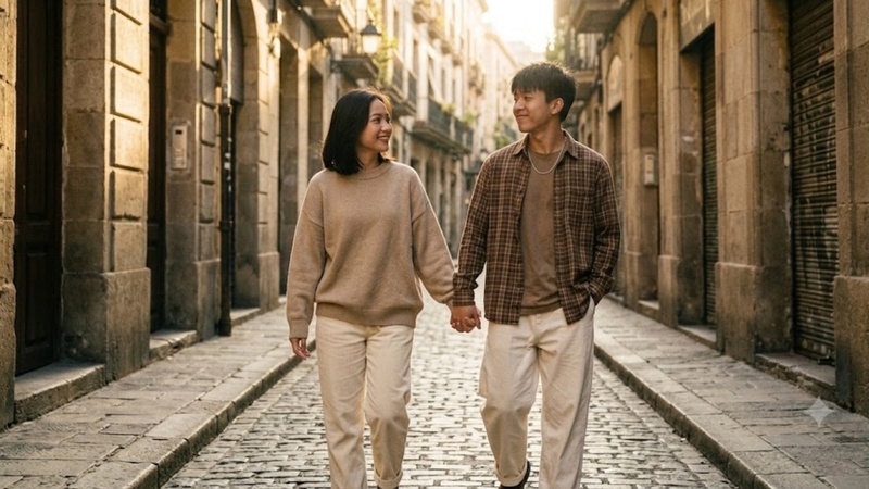 Prompt ảnh cặp đôi vintage