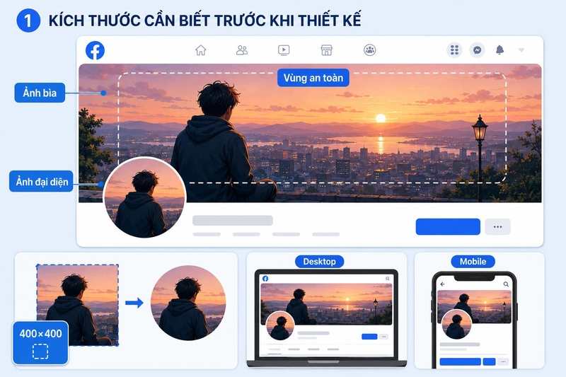 Cách tạo avatar khớp ảnh bìa Facebook ảnh 2