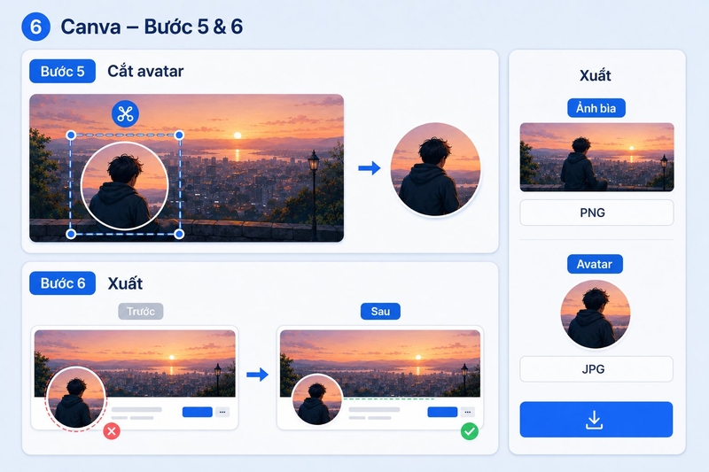 Cách tạo avatar khớp ảnh bìa Facebook ảnh 7