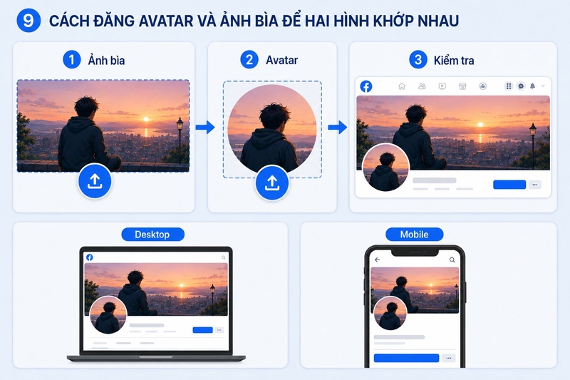 Cách tạo avatar khớp ảnh bìa Facebook ảnh 10