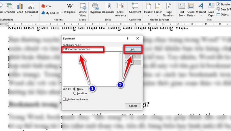 Cách tạo bookmark trong Word - 03