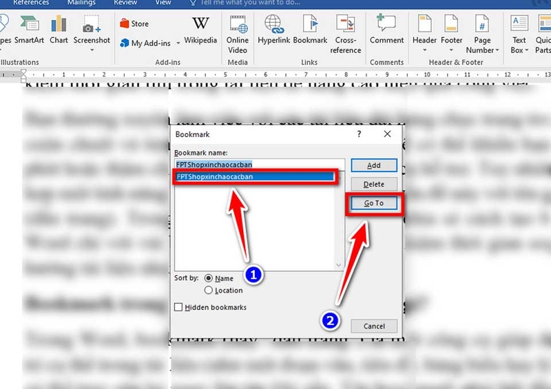 Cách tạo bookmark trong Word - 02