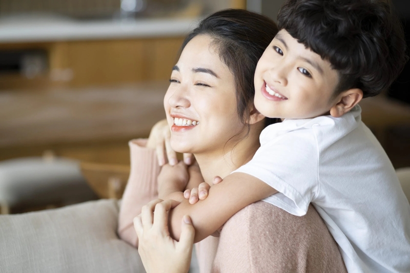 cách tạo sáng chụp ảnh 2 mẹ con 2