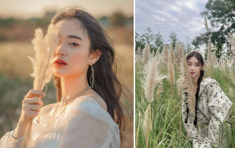 cách tạo dáng chụp ảnh với cỏ lau 2