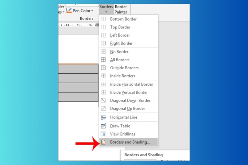 cách tạo đường viền bảng trong word hình 10