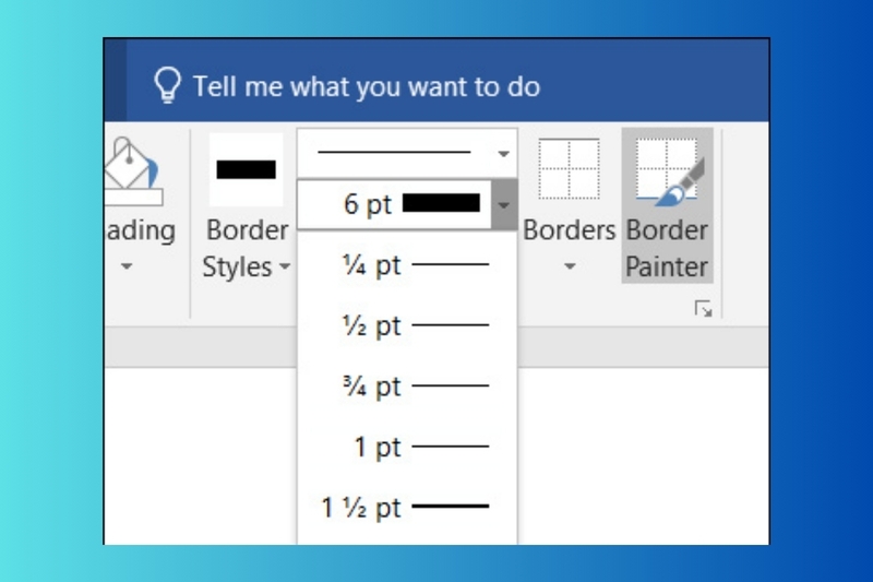 cách tạo đường viền bảng trong word hình 1