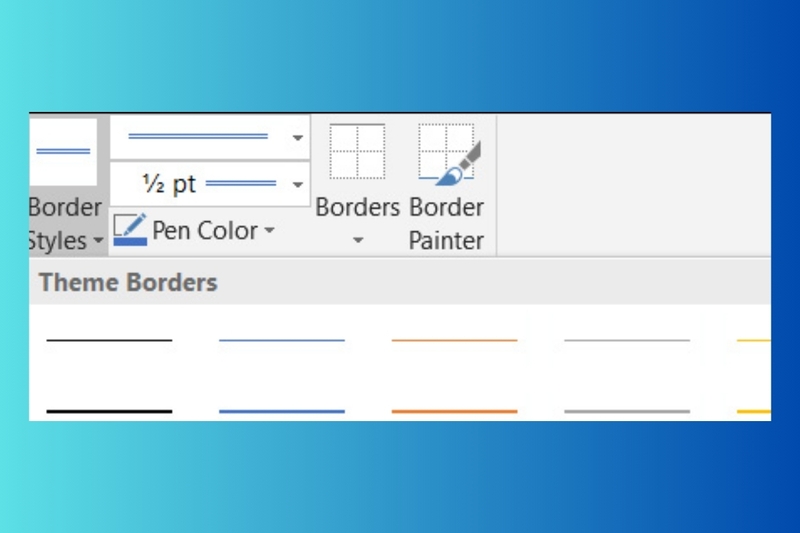 cách tạo đường viền bảng trong word hình 2