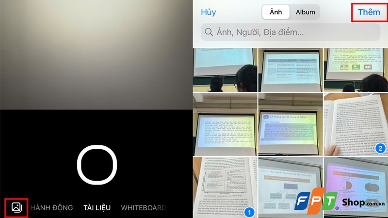 Chọn lần lượt các ảnh cần tạo file