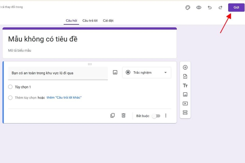 Nhấn Gửi để chia sẻ qua email, zalo hoặc sao chép liên kết
