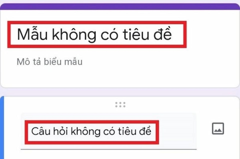 Nhập tiêu đề cho cho Google Form